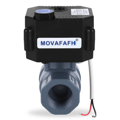 1/2" DN15 UPVC plastic ,Motorized Ball Valve, OP03 3 wire 1 point control,with position indicator and manual override，DC5V ,DC9-35V, AC220V