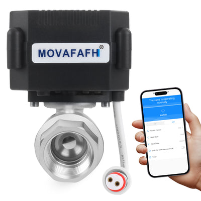 3/4" DN20 Stainless Steel,Motorized Ball Valve,Smart Remote Control Water Valve Timer,App & Mobile Remote Control，DC5V