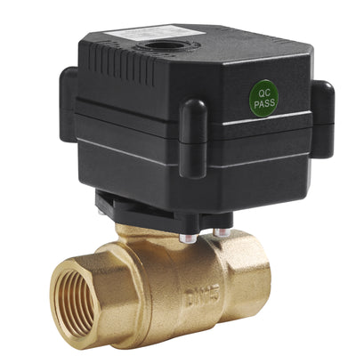 1" DN25 Brass, Motorized Ball Valve, 2 Wire Reverse Polarity，DC12V,DC24V