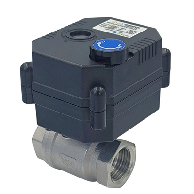 1/2" DN15 Stainless Steel, Motorized Ball Valve, 3 Wire 2 Point Control,with position indicator and manual override,DC5V,DC9-24V, AC220V