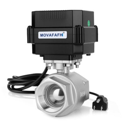 1/2" DN15,Stainless Steel,Motorized Ball Valve ,2 Wire Auto Return,With U.S.Plug,AC110-230V