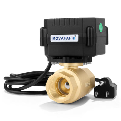 1" DN25 Brass Ball,Motorized Ball Valve and 2 Wire Auto Return,With U.S.Plug,AC110-230V