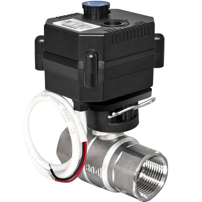 1-1/4" DN32 stainless steel,Motorized Ball Valve and 2 wire auto return,with position indicator and manual override， DC5V, DC12V, DC24V, ADC9-24V