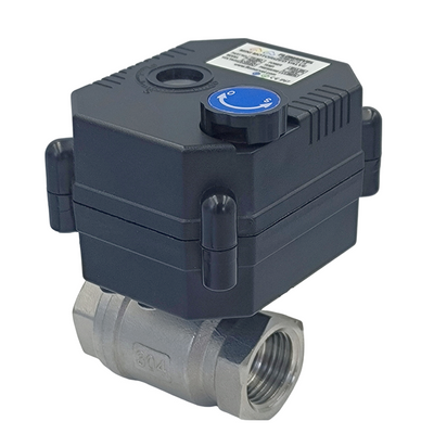 1/4" DN8 Stainless Steel ,Motorized Ball Valve, 5 Wire Electrical Ball Valve,with position indicator and manual override，DC5V ,DC9-24V